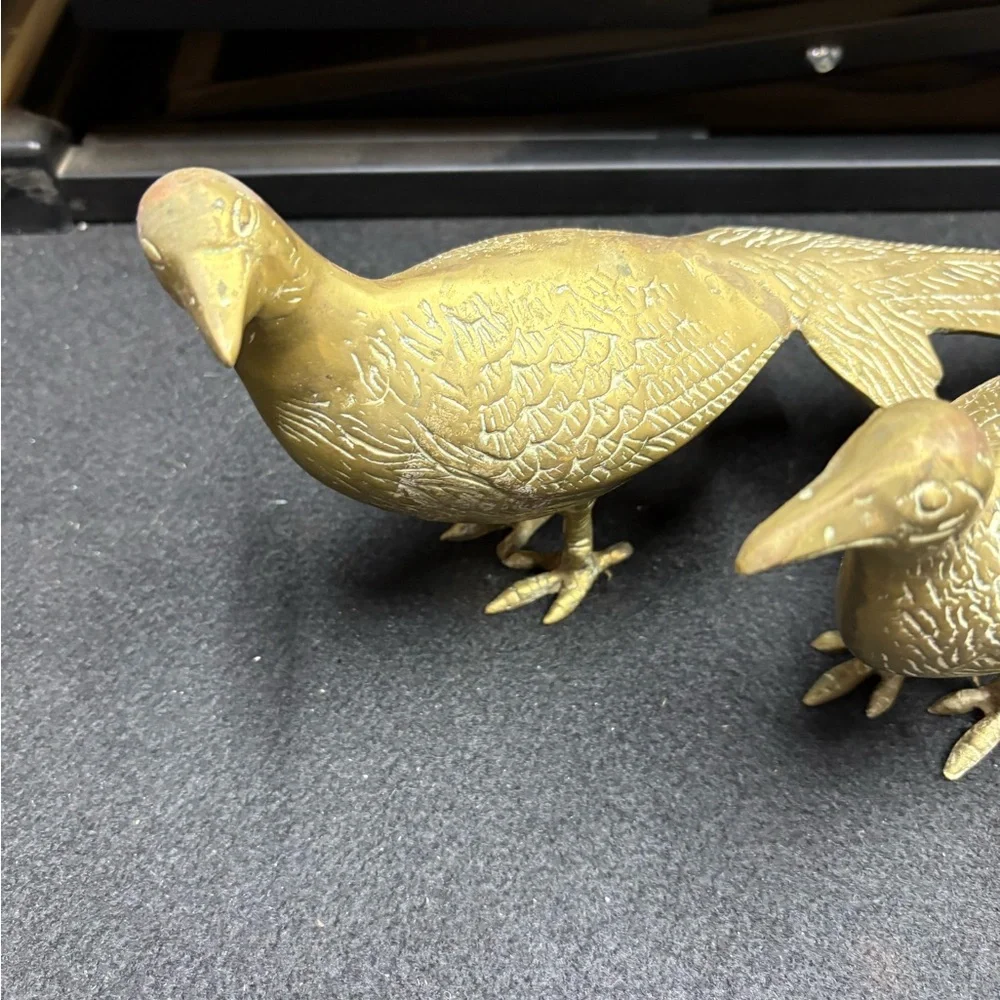 Gold Bird Reptile Decor/ brass birds